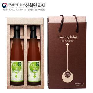 [선물세트]황칠 건강한 발효초 파인애플 (희석타입/500ml*2개)